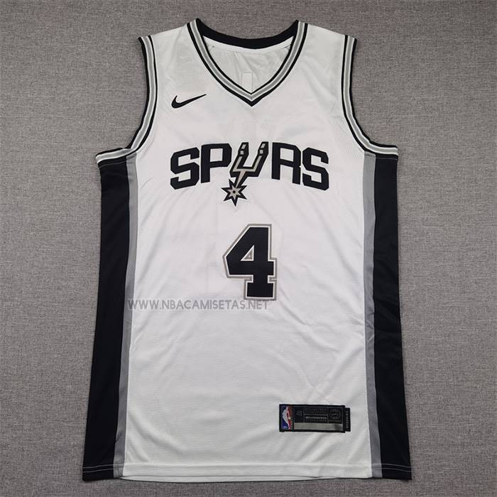 Camiseta San Antonio Spurs DeAaron Fox NO 4 Statement 2024-25 Gris